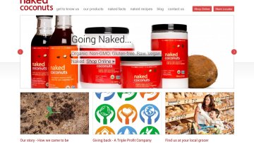 Naked Coconuts website home page