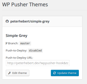 Manually update a theme from the WP Pusher Theme settings page